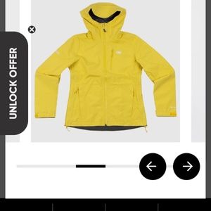 Bright yellow rain jacket